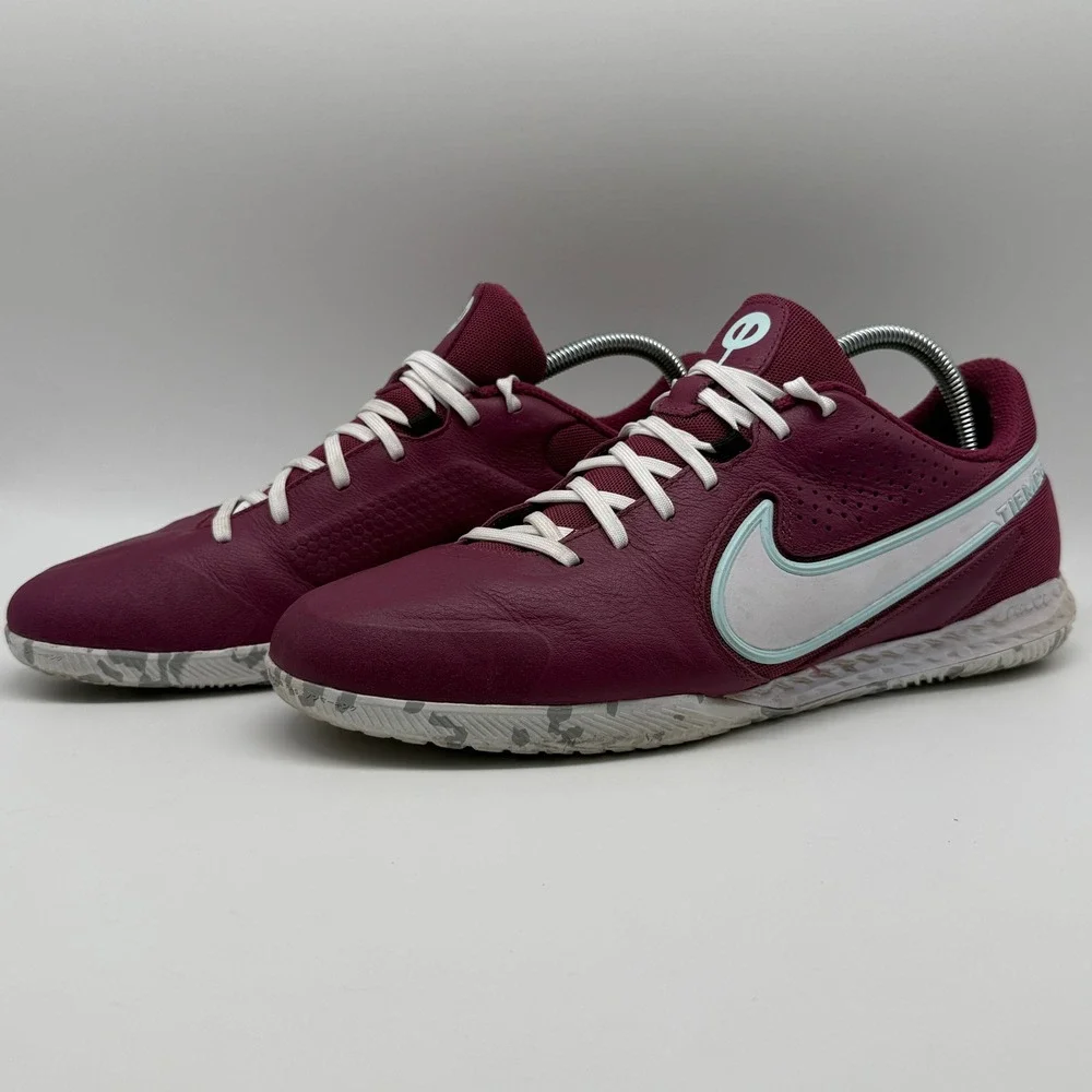 Nike React Tiempo Legend 9 Pro IC Mens 11 Burgundy Indoor Soccer DA1183-614